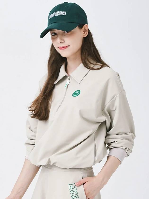 Windproof nylon long sleeve anorak BEIGE - MONBIRDIE GOLF - BALAAN 2