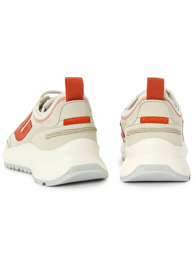 Darys Low-Top Sneakers Orange White - BALLY - BALAAN 7