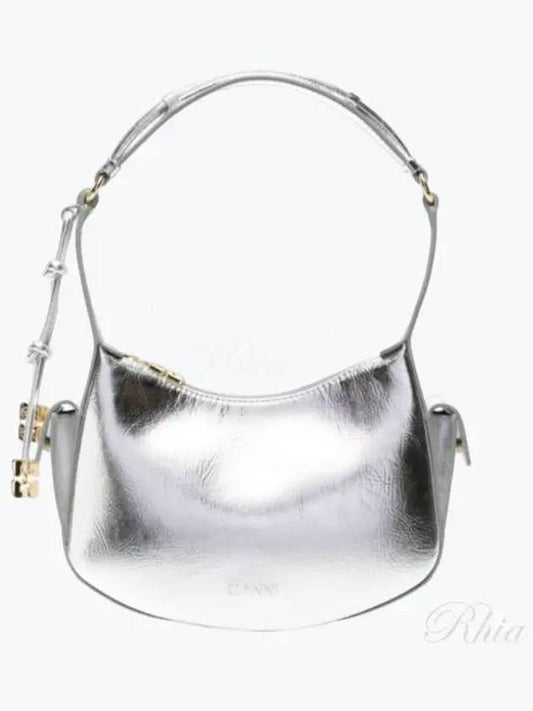 Swing Metallic Shoulder Bag Silver - GANNI - BALAAN 2