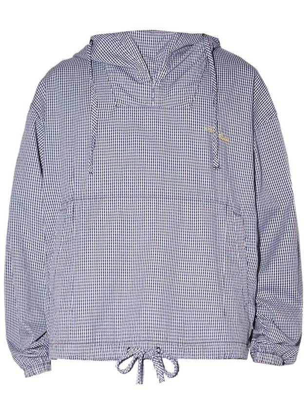 Embroidered Logo Check Anorak Navy - ACNE STUDIOS - BALAAN 2