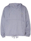 Embroidered Logo Check Anorak Navy - ACNE STUDIOS - BALAAN 3