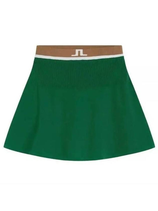 Women's Frida Knit A-Line Skirt Green - J.LINDEBERG - BALAAN 1