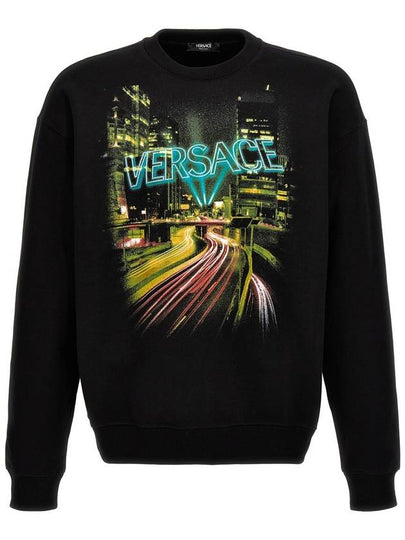 Long Sleeve T-Shirt 10125551A090452B510 Black - VERSACE - BALAAN 2