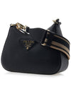 Vitello Dino Leather Shoulder Bag Black - PRADA - BALAAN 3