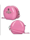 Silver Logo Shiny Mini Round Cross Bag Pink - VIVIENNE WESTWOOD - BALAAN 3