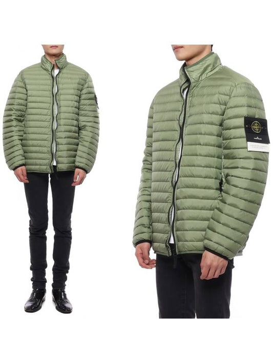 Men's Logo Patch Nylon Zip-Up Padding Green - STONE ISLAND - BALAAN 2