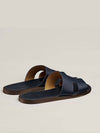 Izmir Leather Slippers Marine Brown - HERMES - BALAAN 5