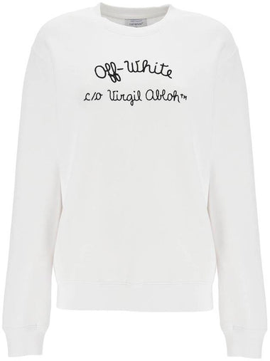 crewneck sweatshirt with - OFF WHITE - BALAAN 1