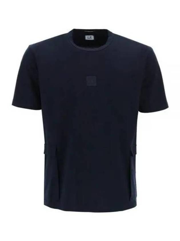 Metropolis Pocket Jersey Short Sleeve T-Shirt Navy - CP COMPANY - BALAAN 2