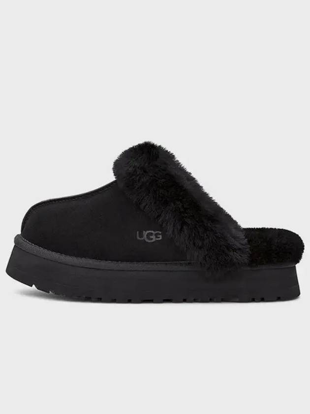 Women's Diskett Fleece Platform Slippers Black - UGG - BALAAN 5