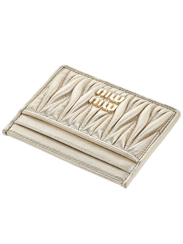 Materasse Nappa Leather Card Wallet Gold - MIU MIU - BALAAN 5