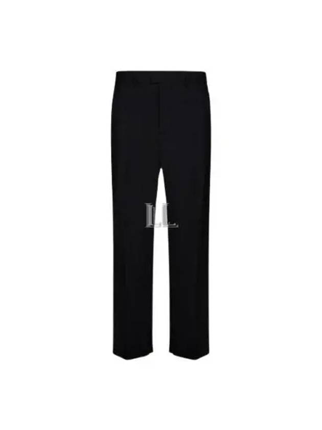 Zipper Wool Slim Straight Pants Black - OFF WHITE - BALAAN 2