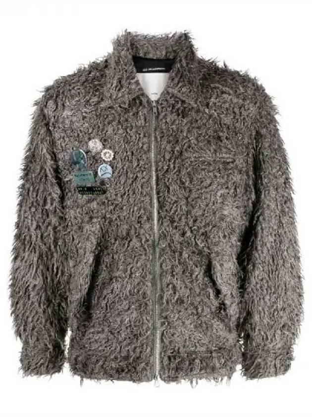 Fake fur badge decoration zip up jacket 271638 - SONG FOR THE MUTE - BALAAN 1