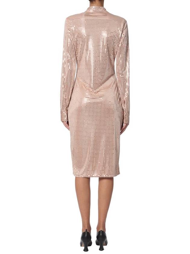 Women's Sequin Shirt Long Dress Beige - BOTTEGA VENETA - BALAAN 4