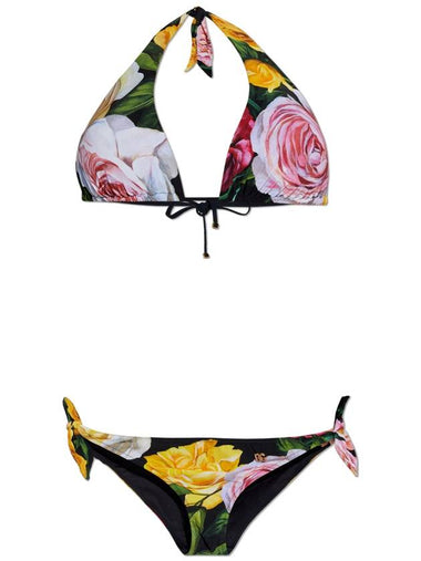 Dolce & Gabbana Two-piece Swimsuit With Floral Motif, Women's, Multicolour - DOLCE&GABBANA - BALAAN 1