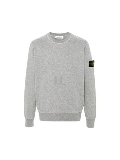 Compass Patch Cotton Sweatshirt Melange Grey - STONE ISLAND - BALAAN 2