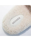 Chypre Shearling Sandals Beige - HERMES - BALAAN 10