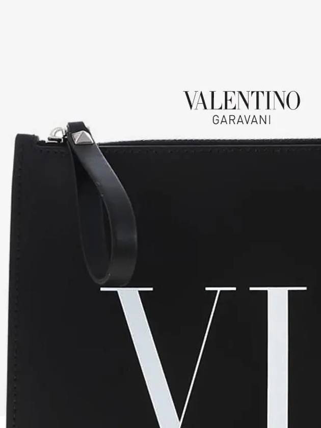 VLTN Logo Clutch Bag Black - VALENTINO - BALAAN.