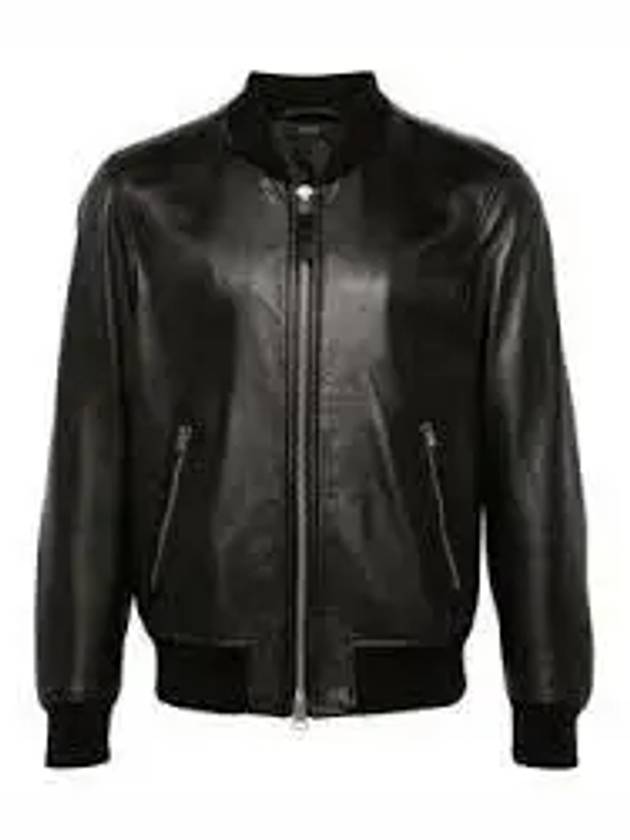 Leather Bomber Jacket Black - TOM FORD - BALAAN 2