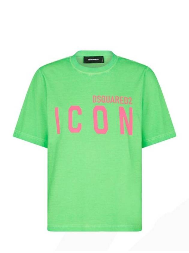 Long Sleeve T-Shirt S80GC0067S24692910 GREEN FLUO - DSQUARED2 - BALAAN 1