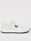 Triangle Logo Leather Low-Top Sneakers White Black - PRADA - BALAAN 4