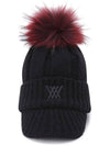 Official W COLOR POINT WOOL KNIT CAP BK - ANEWGOLF - BALAAN 4