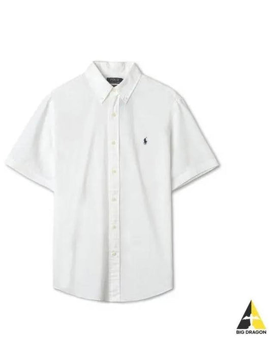 Short sleeve seersucker shirt white - POLO RALPH LAUREN - BALAAN 1