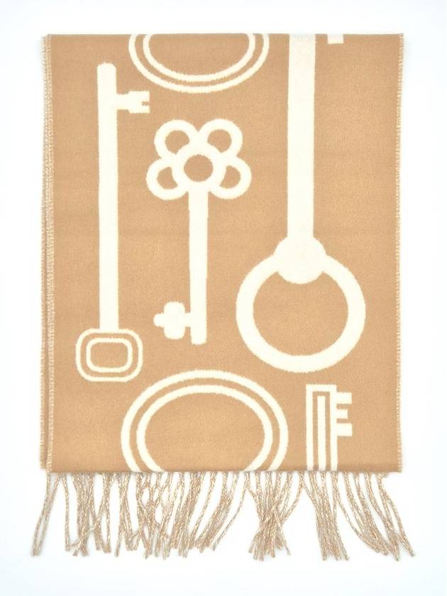 Casaque Porte Clefs Muffler Camel Blanc - HERMES - BALAAN 3