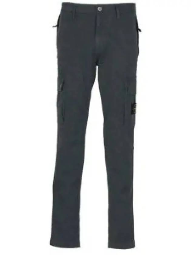 Garment Dyed Old Effect Stretch Broken Twill Cotton Cargo Pants Grey - STONE ISLAND - BALAAN 2