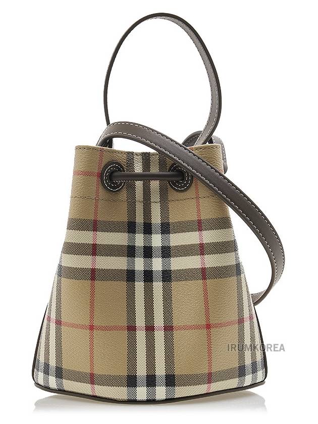 Check Mini Bucket Bag Archive Beige - BURBERRY - BALAAN 4