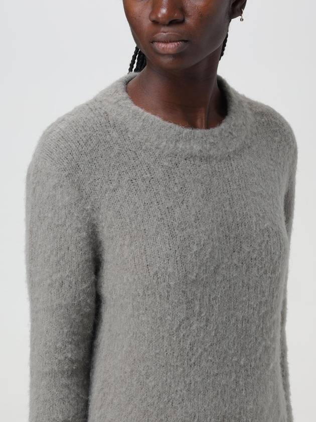 Brushed Wool Alpaca Knit Top Taupe - AMI - BALAAN 5