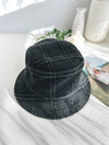 Check Wool Cashmere Bucket Hat Grey - BURBERRY - BALAAN 2