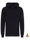 Cotton Mixed Knit Hooded Jacket Black - CP COMPANY - BALAAN 2