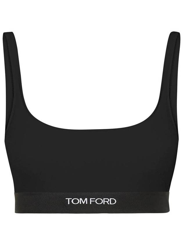 Signature Logo Tape Bra Black - TOM FORD - BALAAN 2