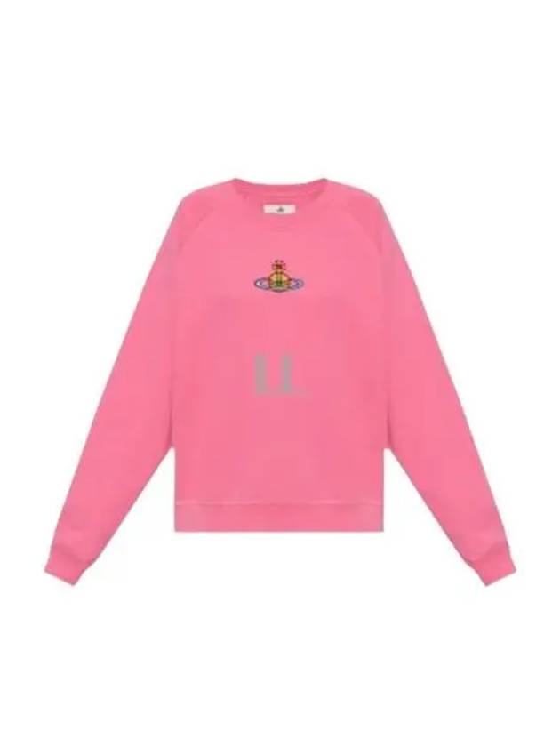 Embroidered Logo Cotton Sweatshirt Pink - VIVIENNE WESTWOOD - BALAAN 2