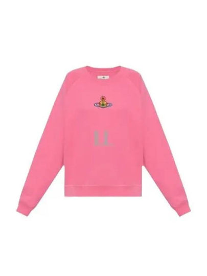 Embroidered Logo Cotton Sweatshirt Pink - VIVIENNE WESTWOOD - BALAAN 2