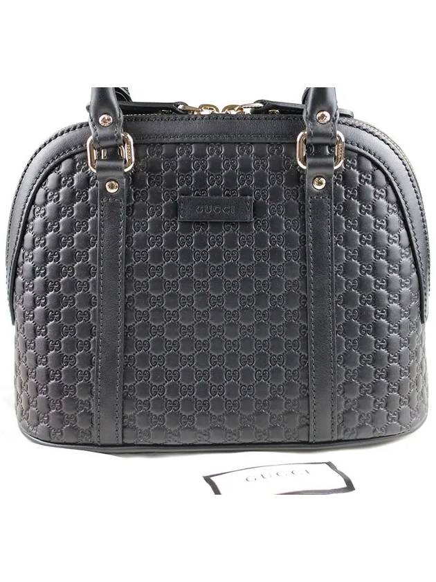 Women's Micro GG Ssima Tote Bag Black - GUCCI - BALAAN 4