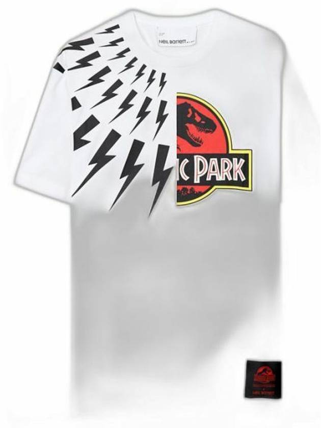 Jurassic Park Thunderbolt Short Sleeve T-Shirt White - NEIL BARRETT - BALAAN 2