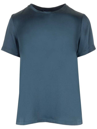 Women's Round Neck Short Sleeve T-Shirt Navy - S MAX MARA - BALAAN 2