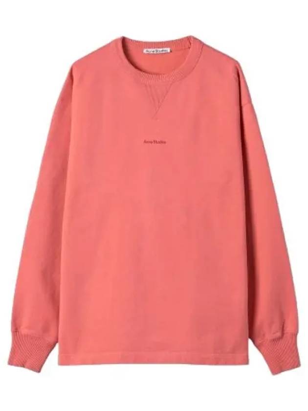 Logo sweatshirt pink t shirt - ACNE STUDIOS - BALAAN 1