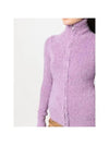 Pamina Textured Zip-Up Cardigan Lilac - ISABEL MARANT - BALAAN 6