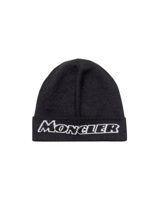 Logo Beanie Black E20989926000A9054999 - MONCLER - BALAAN 2