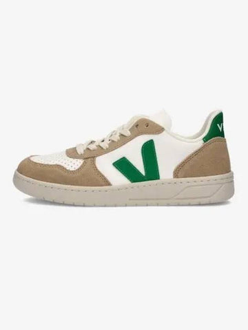 V10 Leather Sneakers White Emerald Sahara VX0503146 - VEJA - BALAAN 1