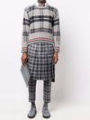 Trimmed Tartan Jacquard Mohair Knit Top Grey - THOM BROWNE - BALAAN 5