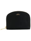 Demi Lune Half Moon Zipper Card Wallet Black - A.P.C. - BALAAN 2