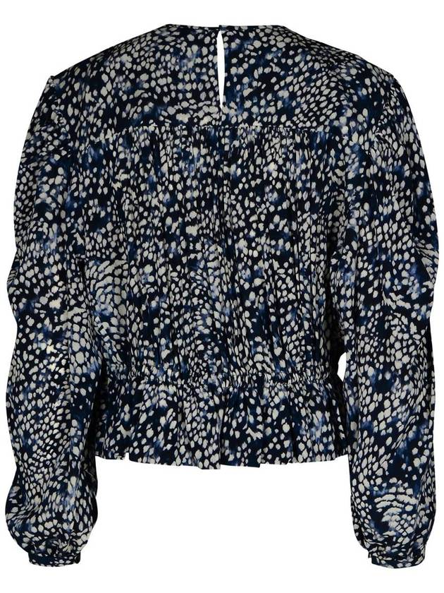 Isabel Marant 'Gelina' Blue Silk Blend Blouse - ISABEL MARANT - BALAAN 3