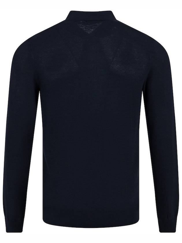 Rowan Mesh Polo Knit Top Navy - J.LINDEBERG - BALAAN 3