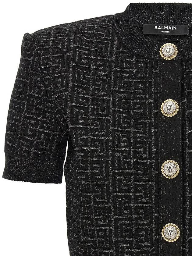 Balmain 'Monogram' Cropped Cardigan - BALMAIN - BALAAN 3