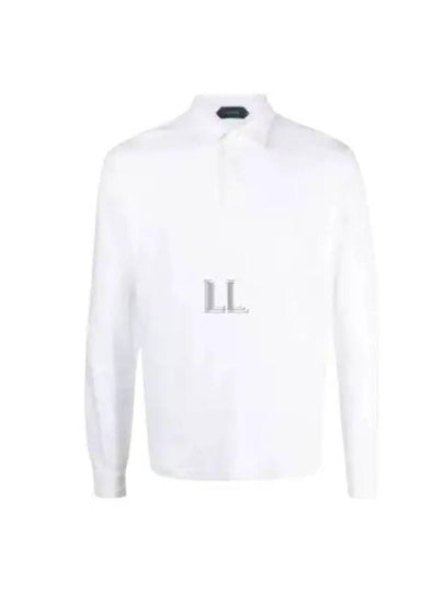 Long Sleeve Polo Shirt White - BRUNELLO CUCINELLI - BALAAN 2