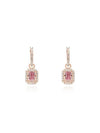 Una Octagon Drop Earrings Rose Gold Pink - SWAROVSKI - BALAAN 2